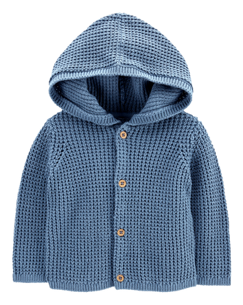 Baby Hooded Cotton Cardigan, 