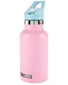 Stainless Steel Canteen Bottle With Stickers - Pink, image 2 of 4 slides