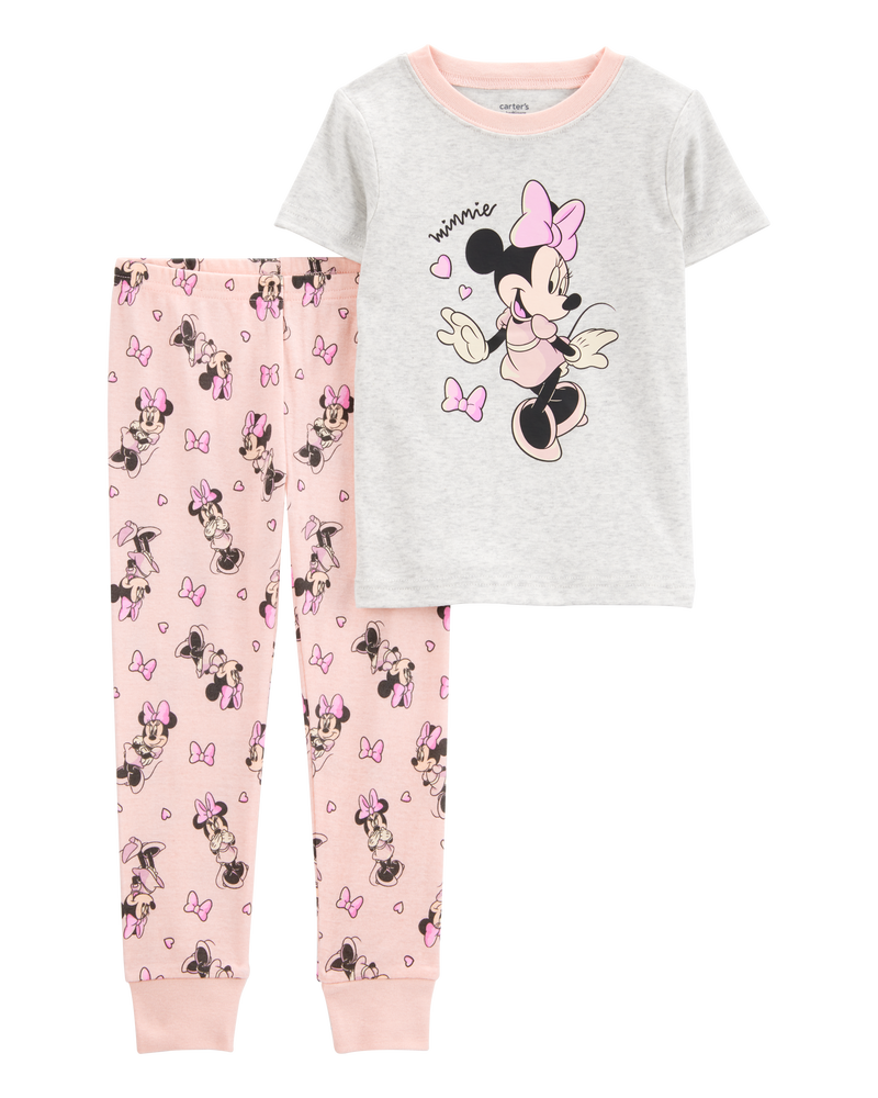 Toddler Minnie Mouse Snug Fit Cotton 2-Piece Pajamas, image 1 of 3 slides