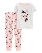 Toddler Minnie Mouse Snug Fit Cotton 2-Piece Pajamas, image 1 of 3 slides