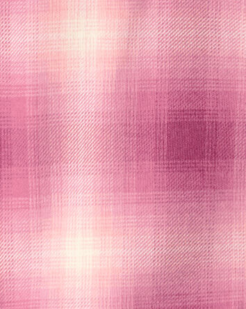 Baby Girl Plaid Long-Sleeve Flannel - Pink, 