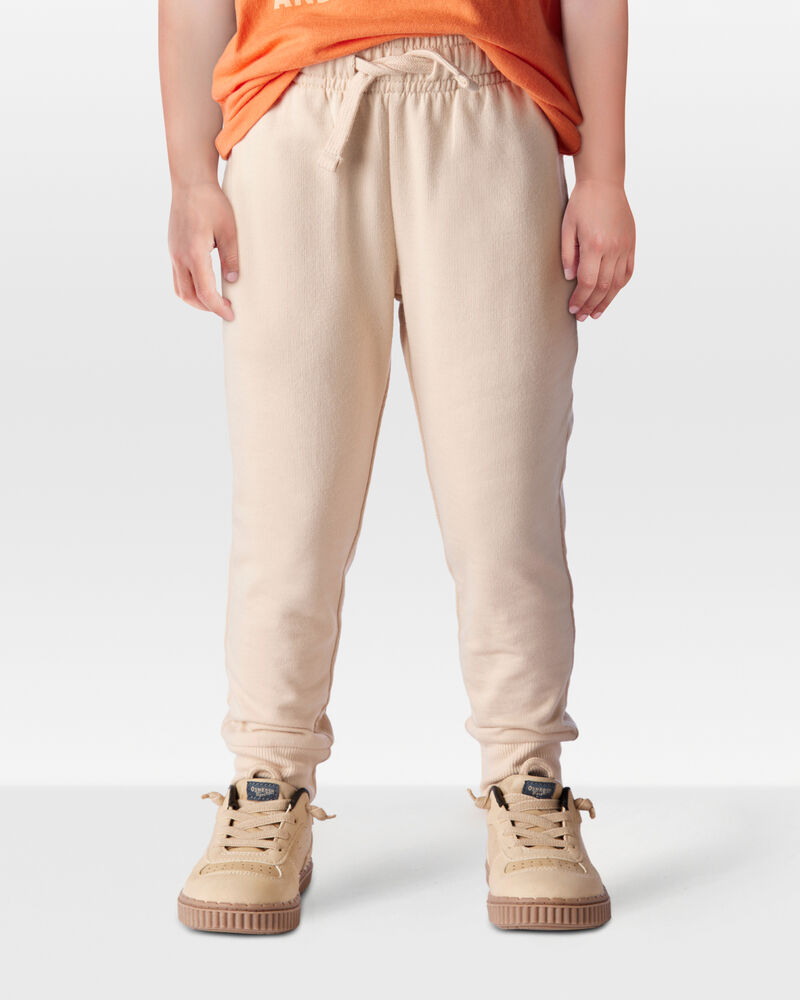 Toddler Pull-On Drawstring Joggers - Khaki, image 2 of 6 slides