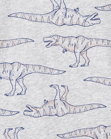 Boys Dinosaur Print Short-Sleeve Tee - Grey, 