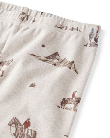 Kid Organic Cotton Pajamas in Western Rodeo Print, 