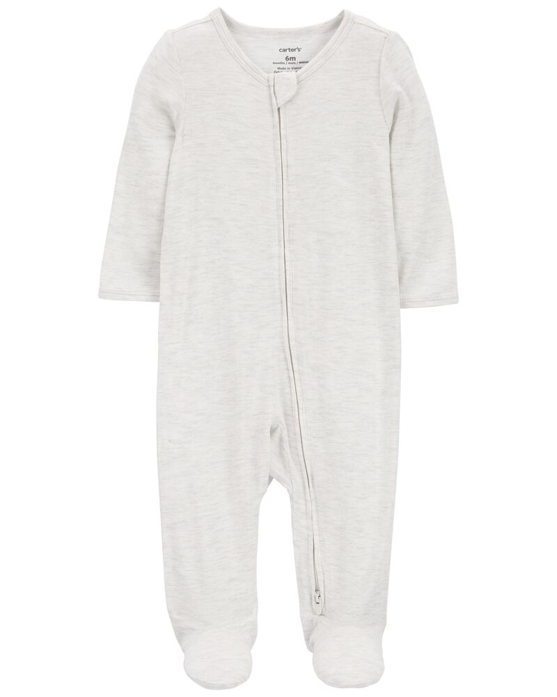Baby 2-Pack Zip-Up PurelySoft Sleep & Play Pajamas, image 2 of 10 slides
