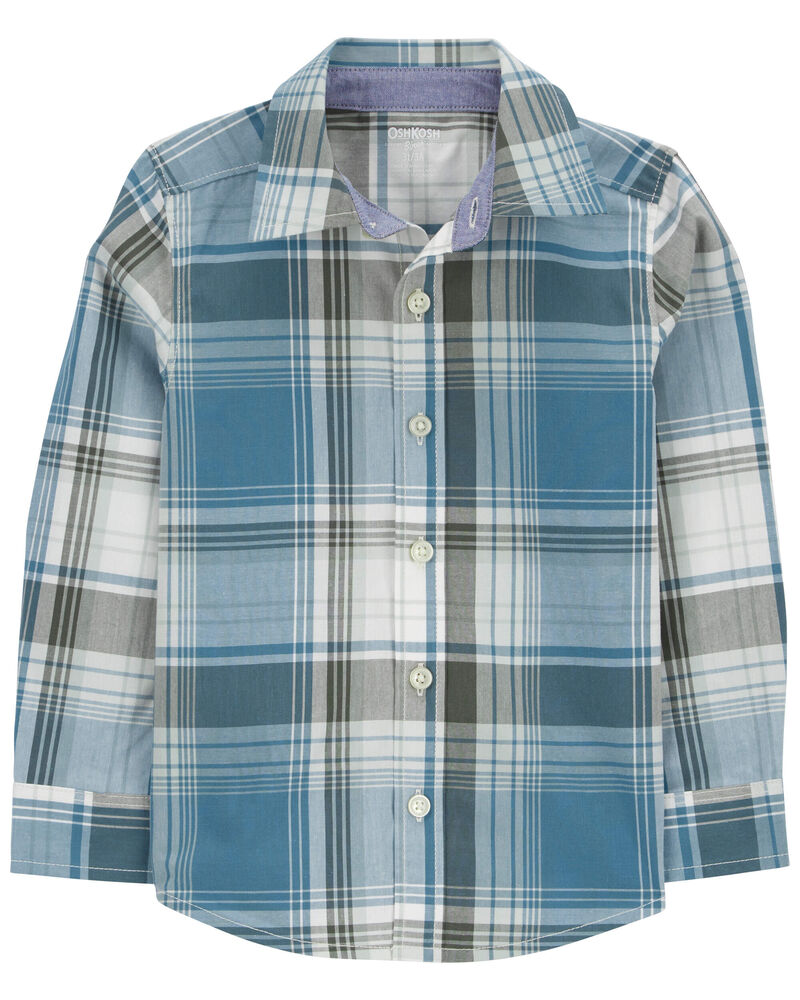 Baby Plaid Button-Front Shirt, image 2 of 4 slides