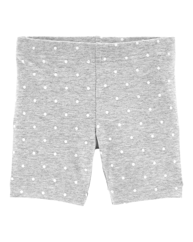 Toddler Girl Polka Dot Tumbling Shorts - Heather Grey, image 1 of 2 slides
