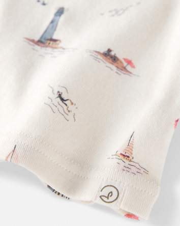 Toddler Organic Cotton Pajamas in Coastal Vacation Print, 