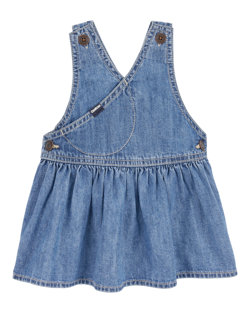 Baby Vintage Inspired Denim Jumper Dress, image 1 of 5 slides