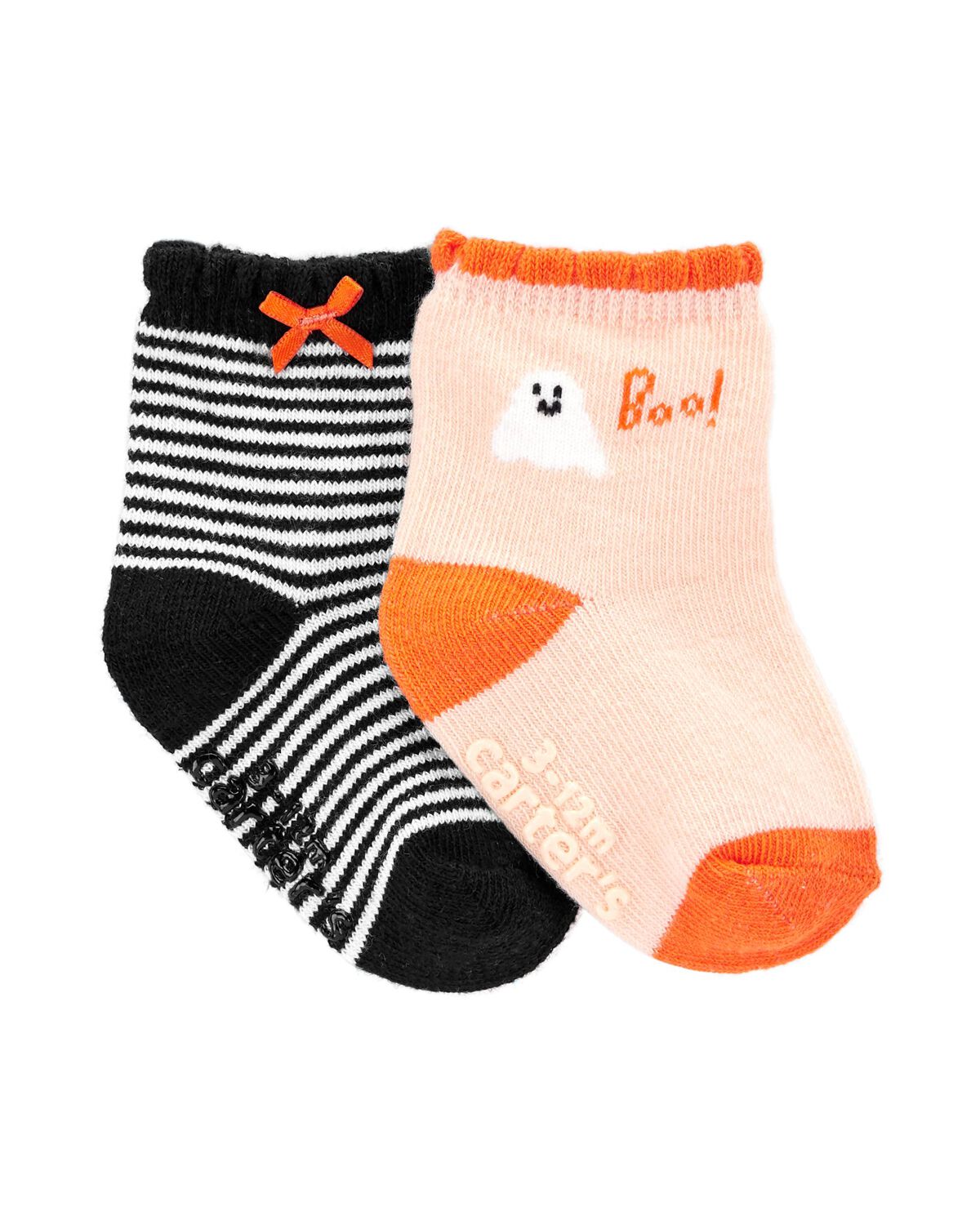 Black/Orange Baby 2Pack Halloween Socks
