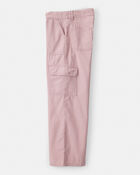 Girls Cotton Wide-Leg Pants - Pink, image 3 of 5 slides