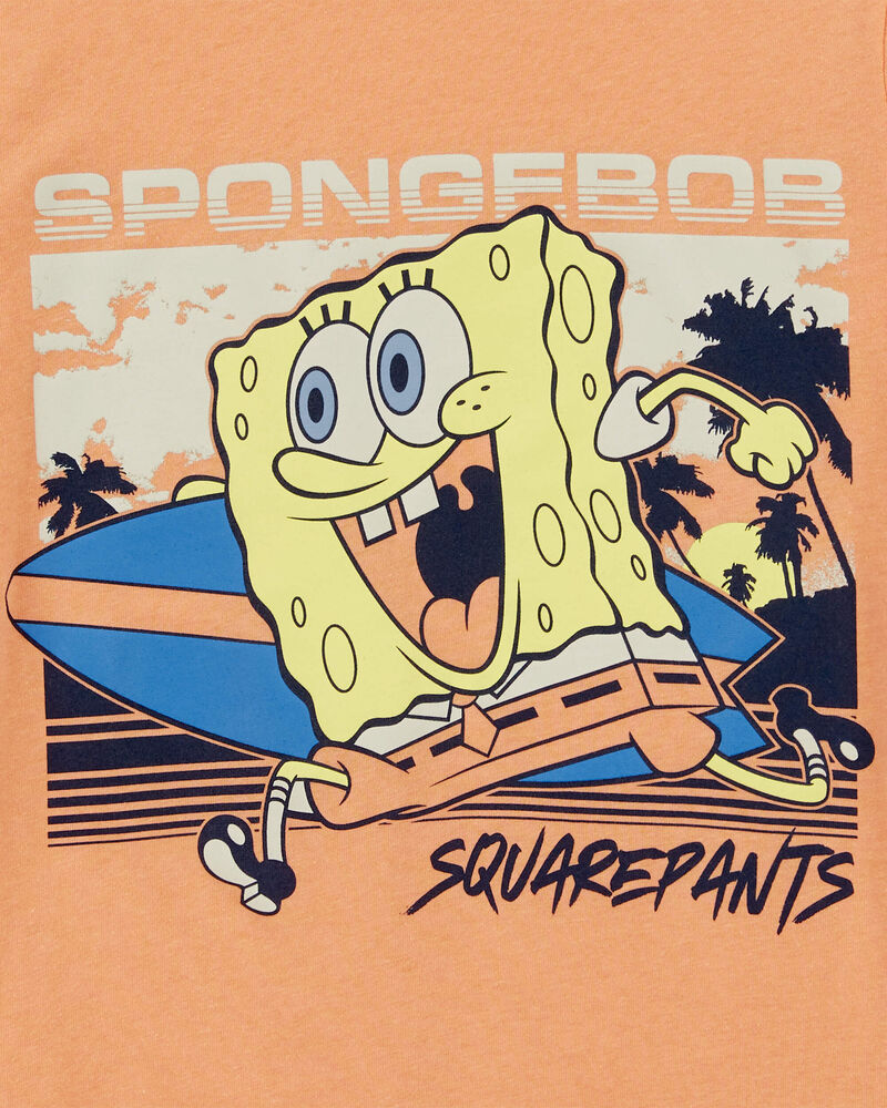 Orange Kid Spongebob Squarepants Graphic Tee