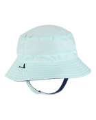Baby Reversible Solid Swim Bucket Hat - Blue, image 2 of 3 slides