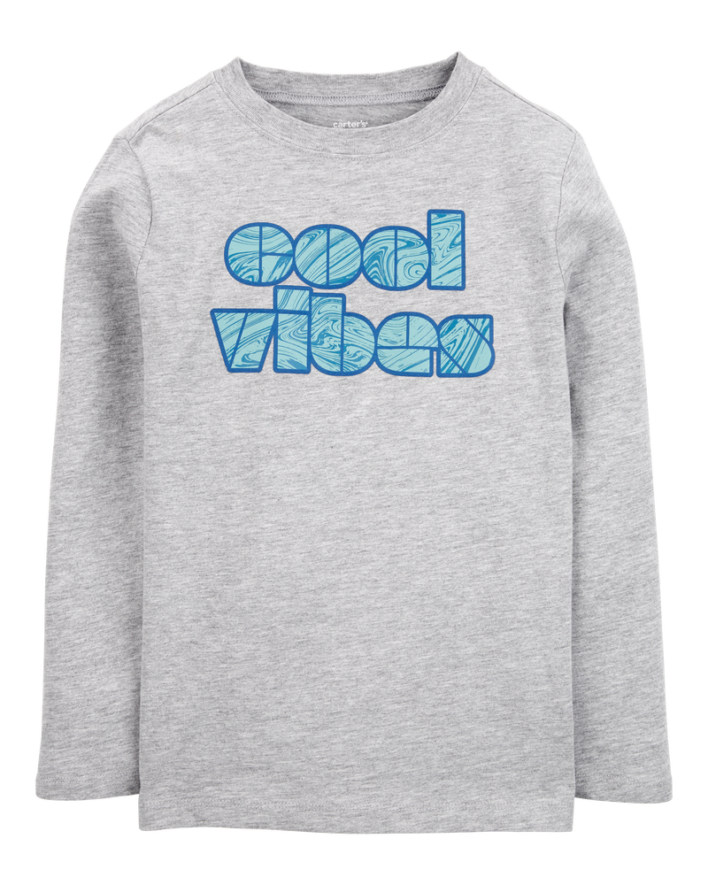 Boys Cool Vibes Long-Sleeve Tee - Grey, image 1 of 3 slides
