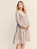 Boho Floral - Adult Women's Maternity Button-Front Wildflower Dress