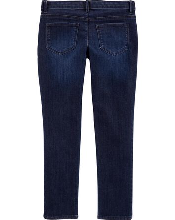 Kid Dark Wash Plus-Fit Skinny-Leg Jeans, 