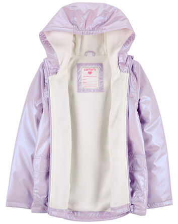 Kid Lavender Shine Mid-Weight Fleece-Lined Jacket, 