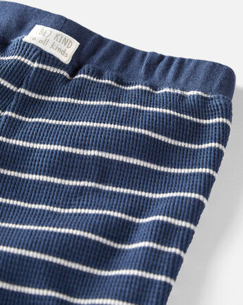 Toddler Waffle Knit Set Made With Organic Cotton in Stripes
, 