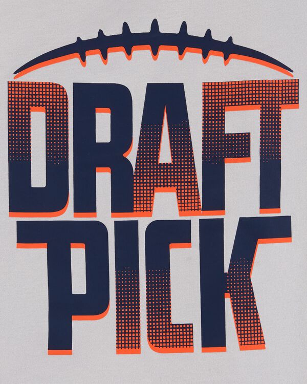 Grey Kid Draft Pick Football Jersey Tank