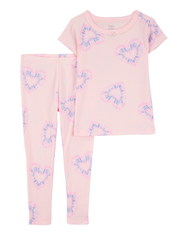 Toddler 4-Piece Snug Fit 100% Cotton Pajamas - Pink/Blue, image 4 of 5 slides