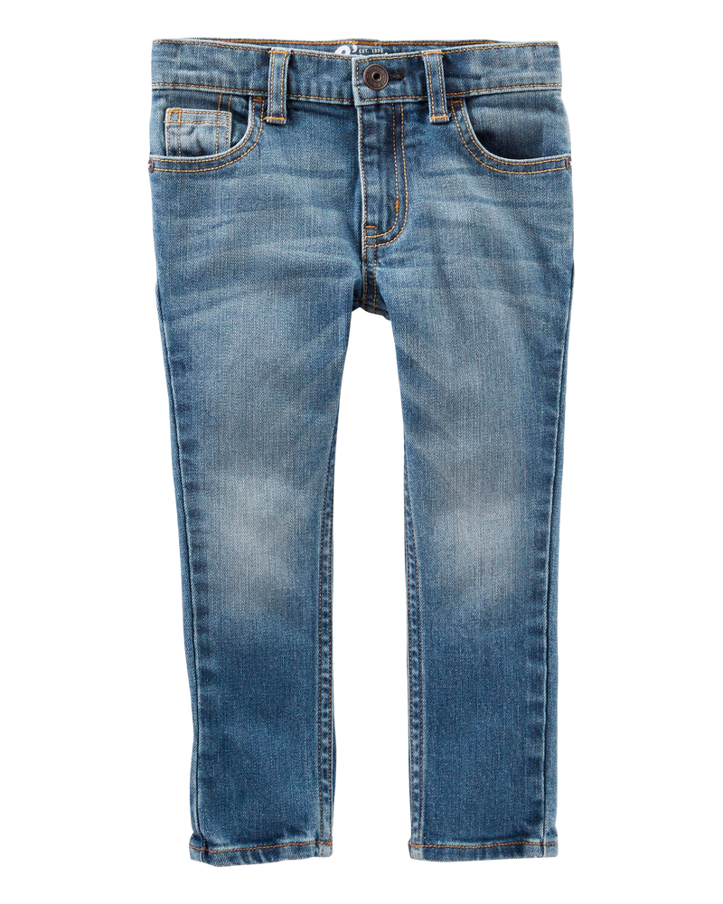 Baby Medium Blue Wash Skinny-Leg Jeans, image 1 of 4 slides