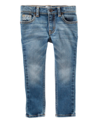 Baby Medium Blue Wash Skinny-Leg Jeans, image 1 of 4 slides