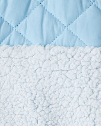 Toddler Girl Sherpa Hooded Zip-Up Jacket - Blue, 