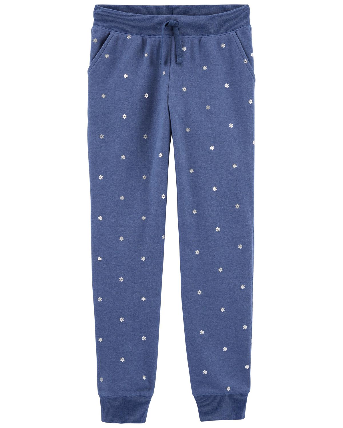 Blue Kid Daisy Print Pull-On Fleece Pants | carters.com