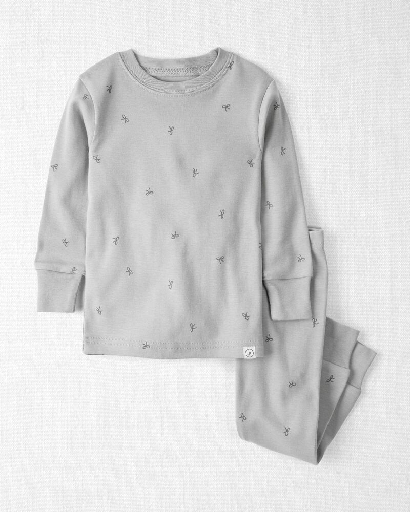 Baby Organic Cotton Pajamas Set in Bows, image 1 of 4 slides