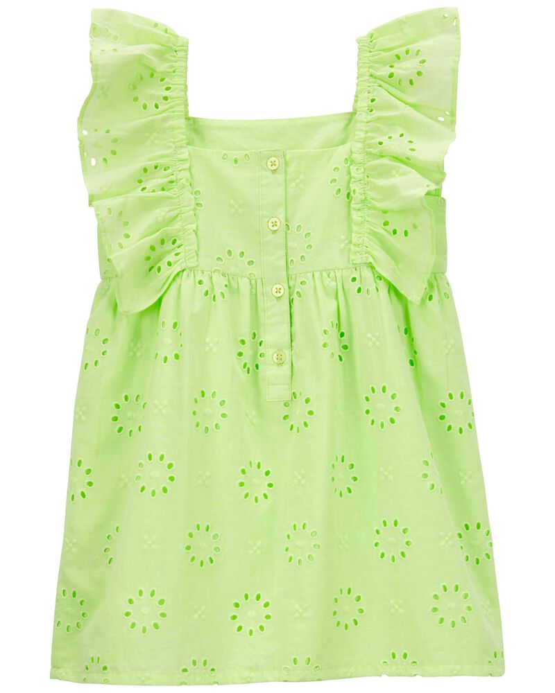 Toddler Eyelet Flutter Dress, image 2 of 4 slides