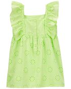 Toddler Eyelet Flutter Dress, image 2 of 4 slides