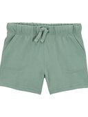 Green - Toddler Pull-On Cotton Shorts