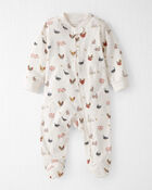 Baby Organic Cotton Sleep & Play Pajamas in Farm Friends Print, image 1 of 5 slides