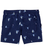 Baby Sailboat Pull-On Linen Shorts, image 2 of 2 slides