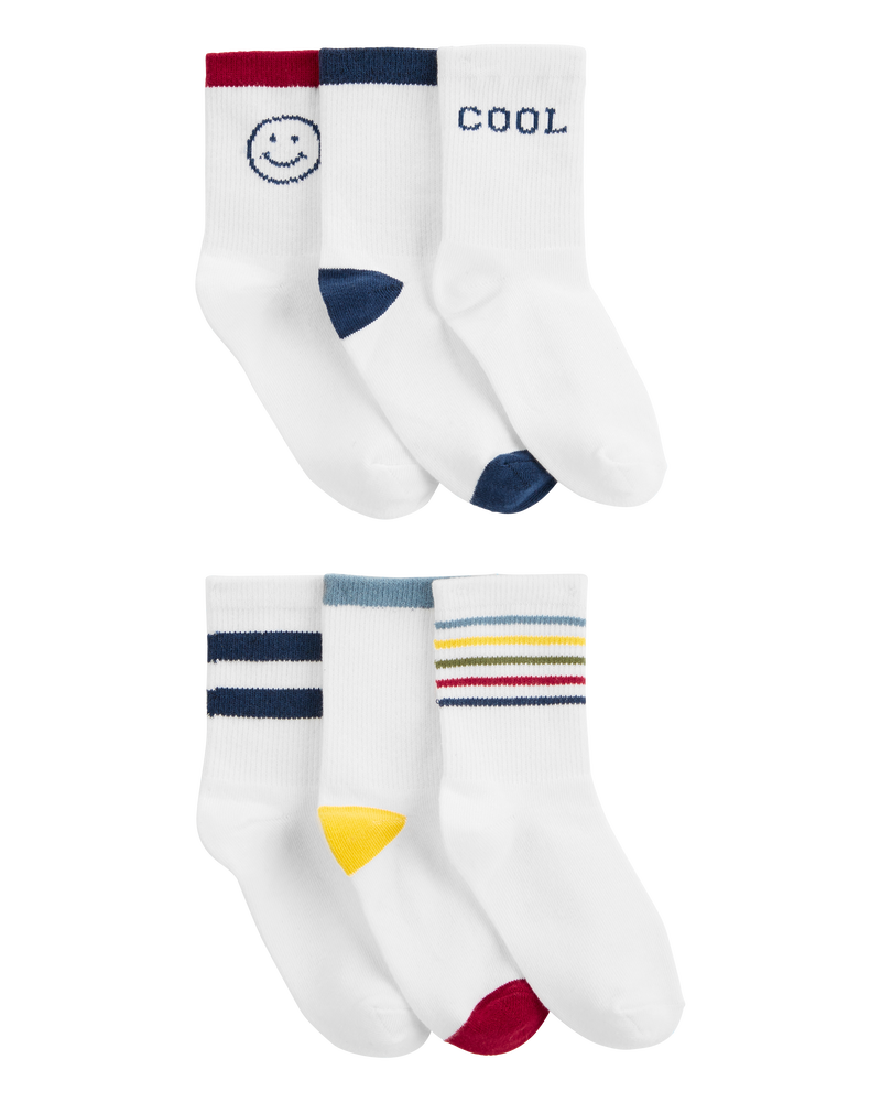 Kid 6-Pack Crew Socks, image 1 of 2 slides