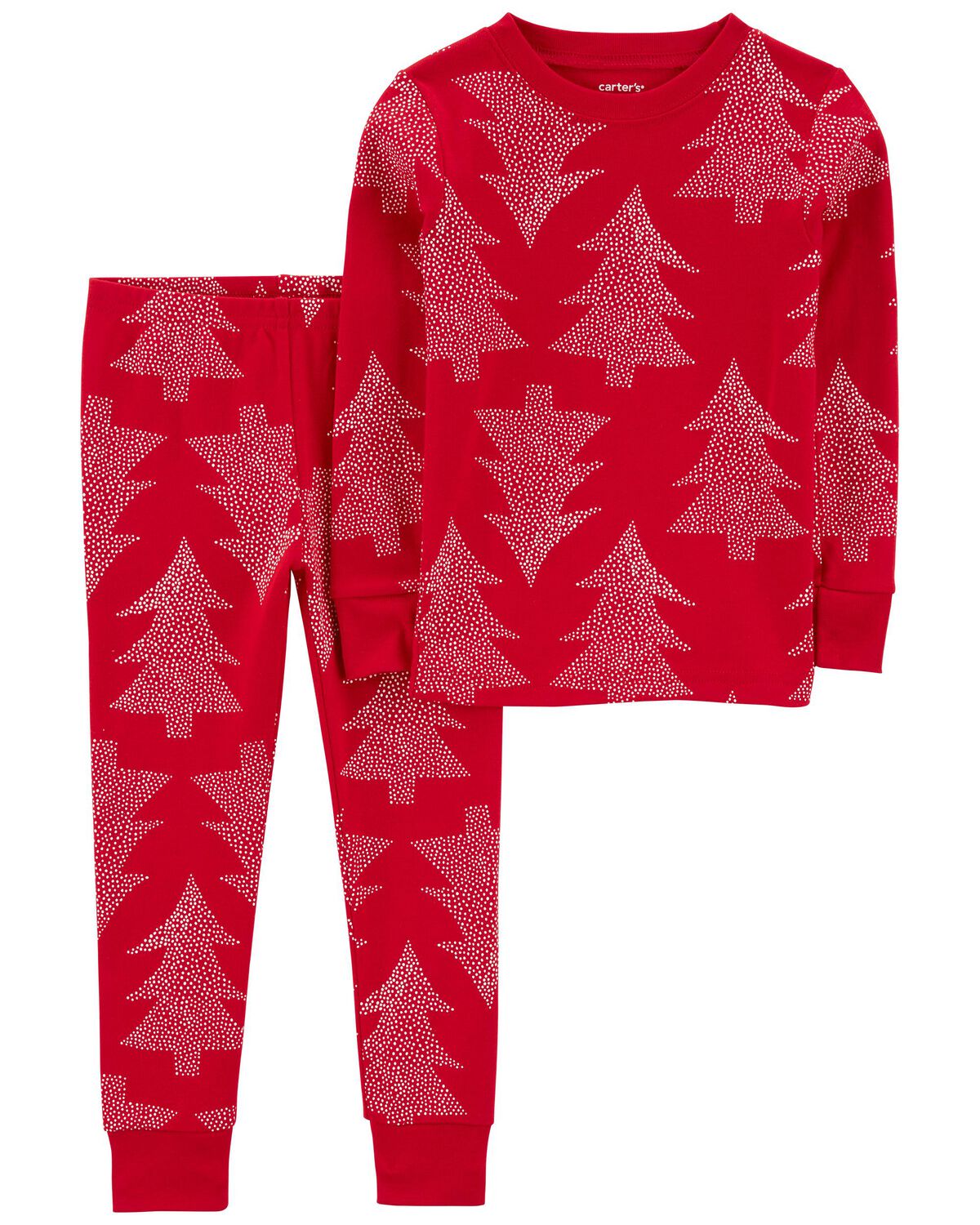 Red Toddler 2-Piece Christmas Tree 100% Snug Fit Cotton Pajamas ...
