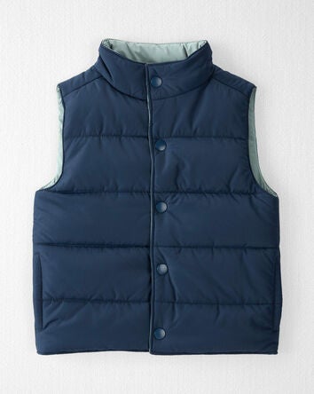 Toddler 2-in-1 Puffer Vest Made with Recycled Materials, 