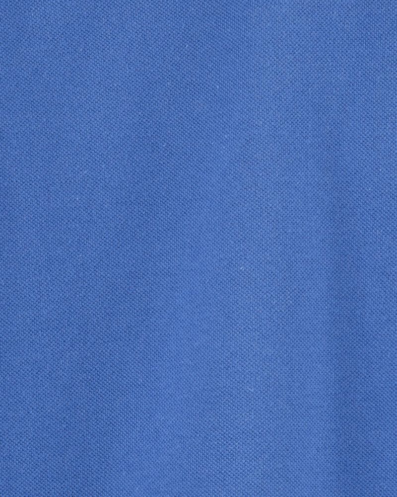 Kid Blue Piqué Polo Shirt, image 3 of 4 slides