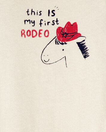 Baby My First Rodeo Short-Sleeve Bodysuit - Ivory, 