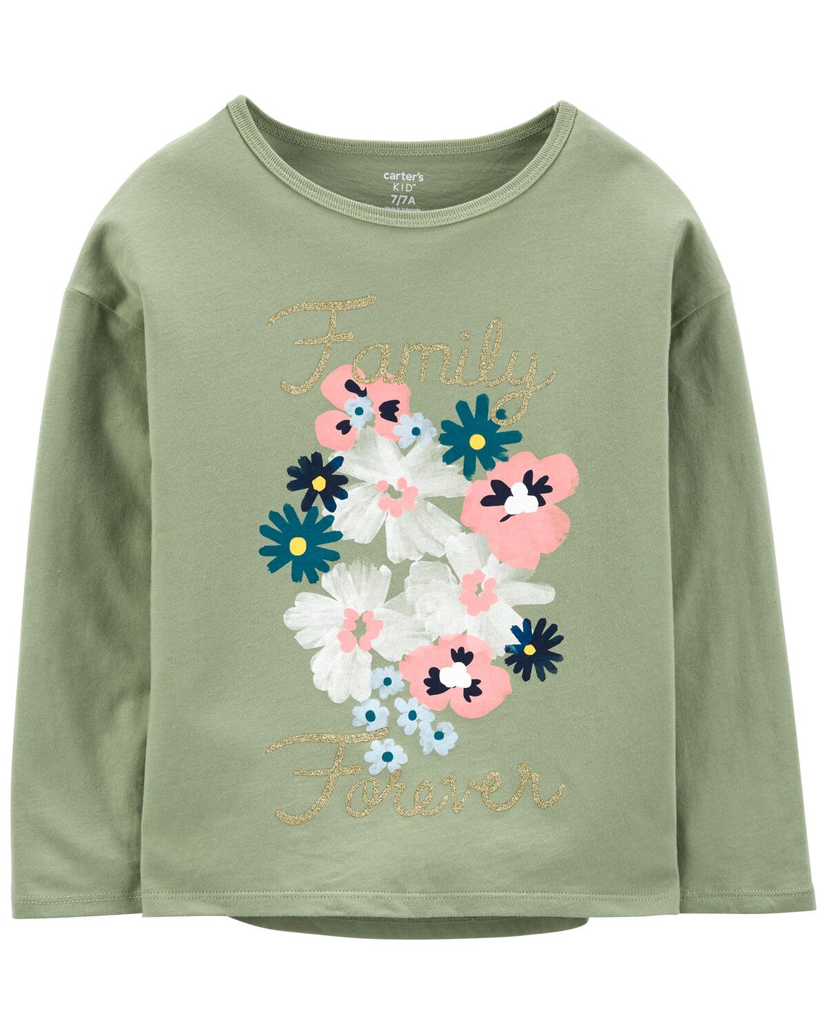 Green Kid Floral Graphic Tee | carters.com