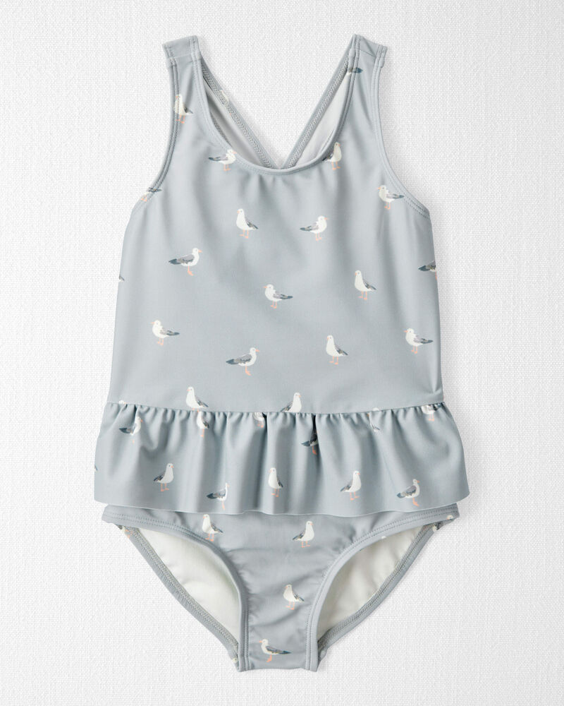 Toddler Girl Recycled Seagull-Print Swimsuit, image 1 of 5 slides