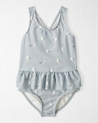 Toddler Girl Recycled Seagull-Print Swimsuit, image 1 of 5 slides