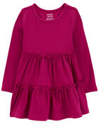 Toddler Long-Sleeve Ribbed Dress, image 1 of 4 slides