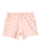 Baby Pull-On French Terry Shorts - Pink, image 2 of 4 slides