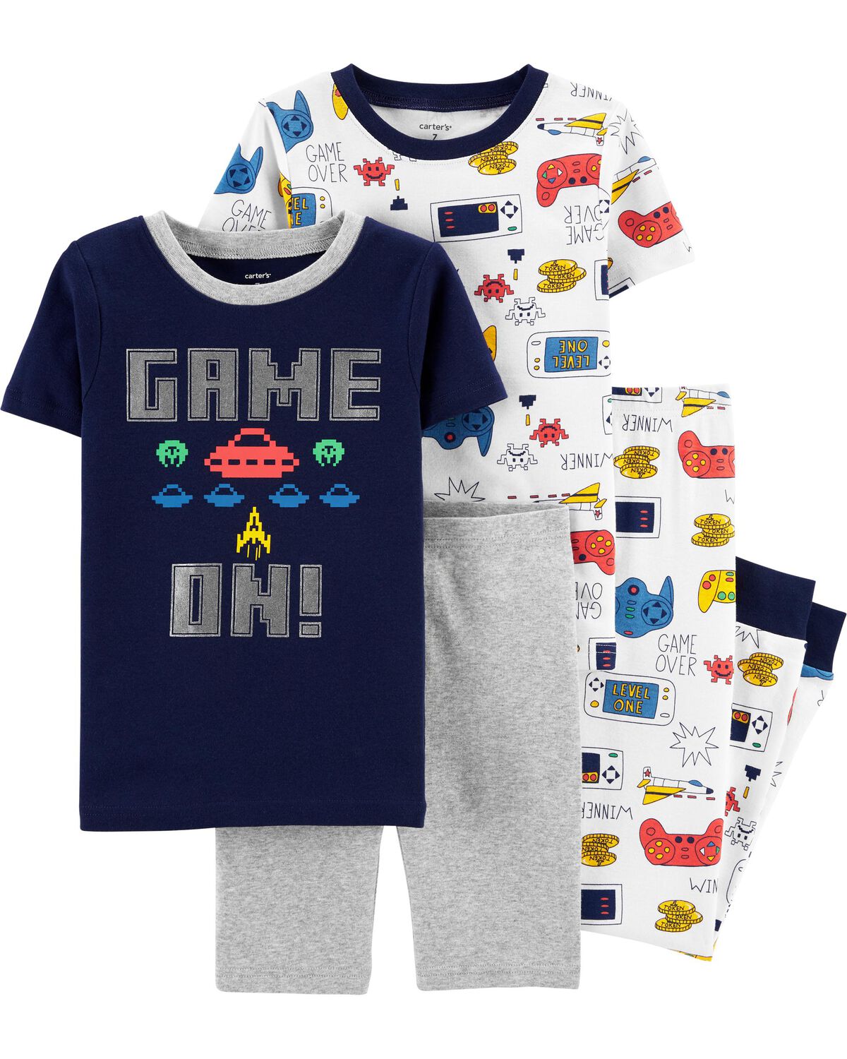 Kid 4-Piece Video Games 100% Snug Fit Cotton Pajamas