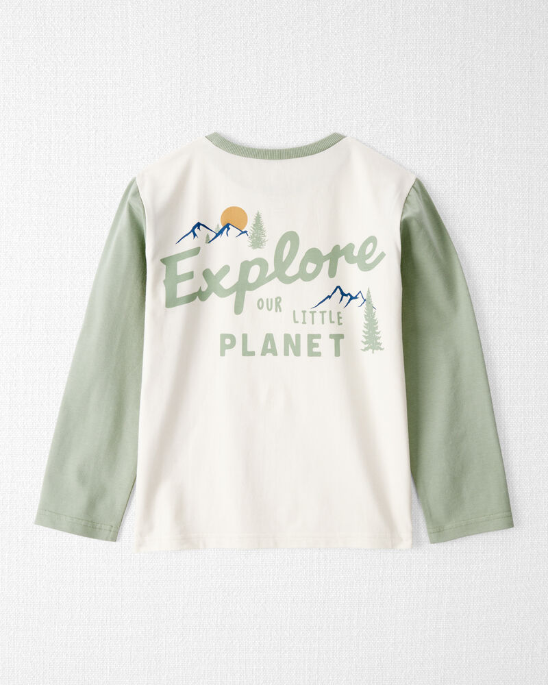 Kid Organic Cotton Let's Explore Long-Sleeve Tee, image 2 of 6 slides
