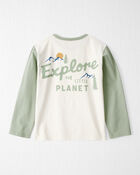 Kid Organic Cotton Let's Explore Long-Sleeve Tee, image 2 of 6 slides