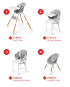 EON 4-in-1 High Chair - Grey/white, image 2 of 4 slides