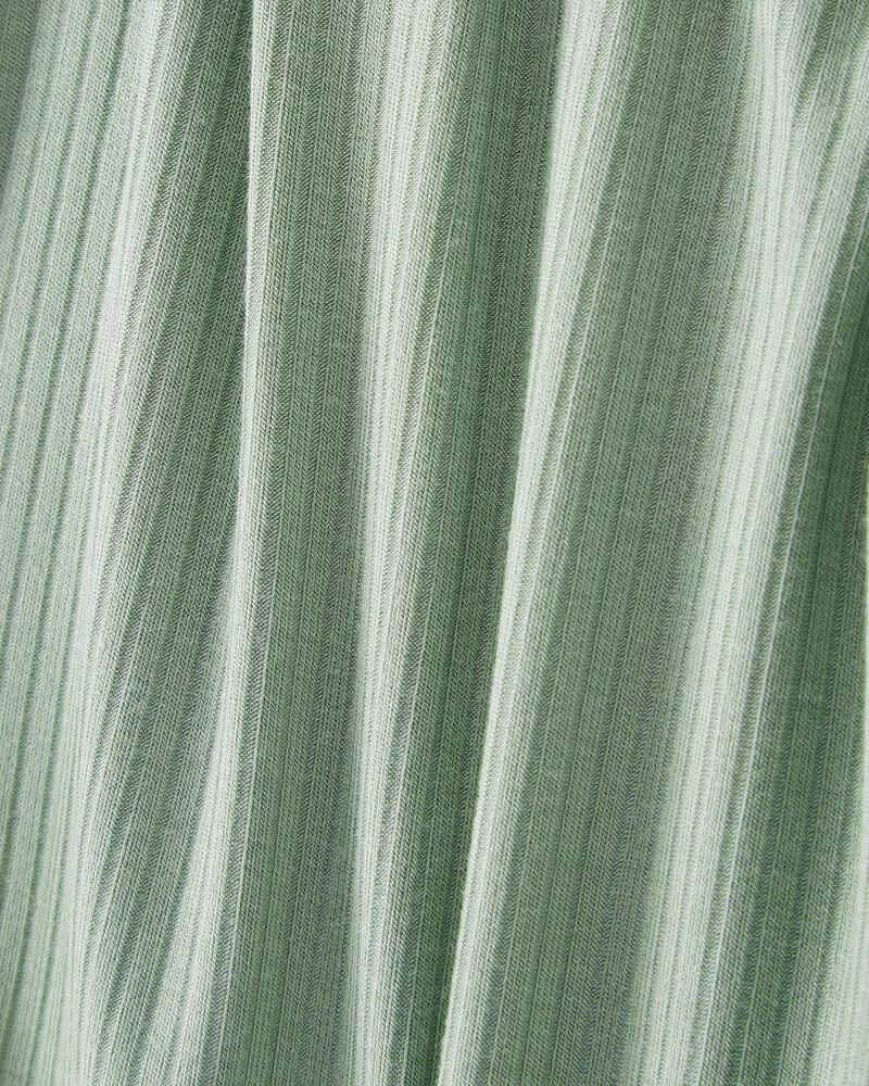 Baby Solid 2-Way Zip PurelySoft Sleep & Play Pajamas - Green, image 3 of 5 slides