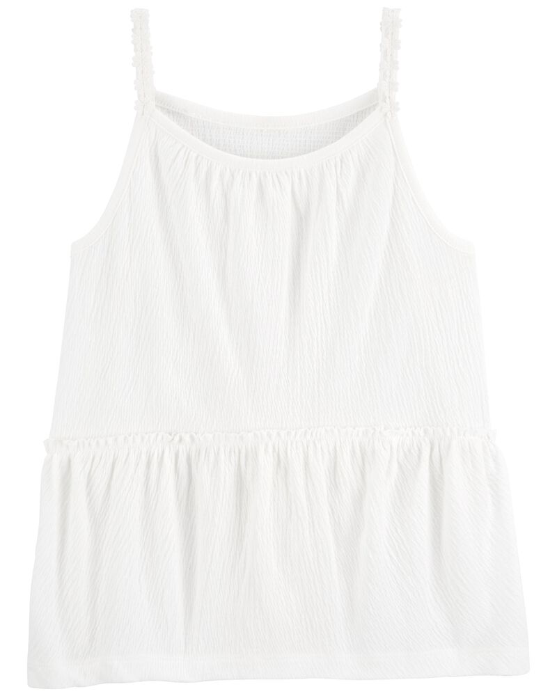 Kid 2-Piece Crinkle Jersey Strap Tank &  Floral Linen Shorts Set
, image 3 of 4 slides
